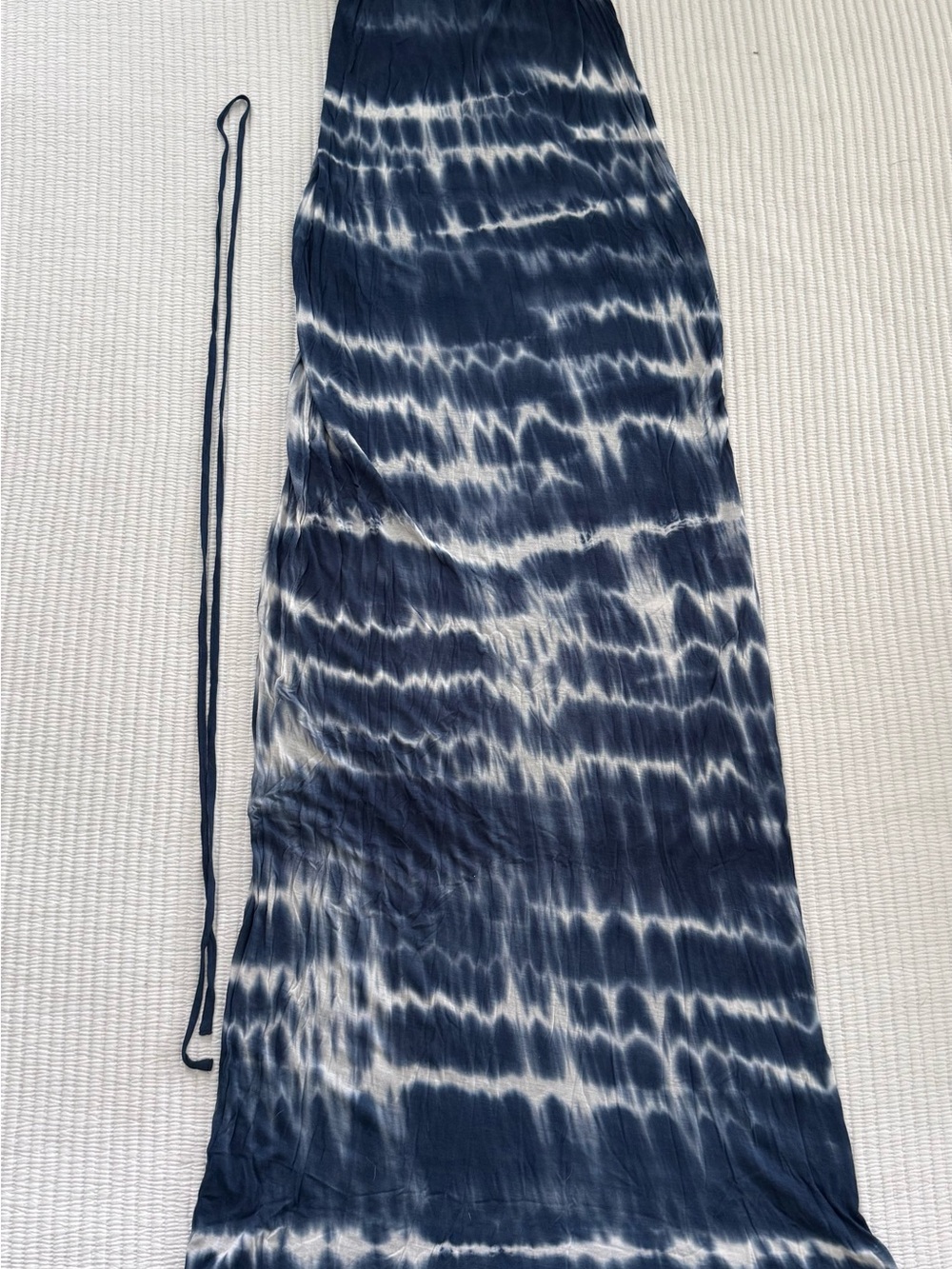 Soft Joie Navy and White Tie-Dye Maxi Dress